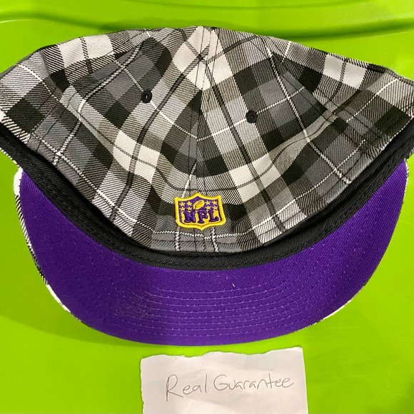 Rare New Era Minnesota Vikings Scholar Pop Plaid 59fifty Fitted Hat Cap NFL Skol - Picture 3 of 3